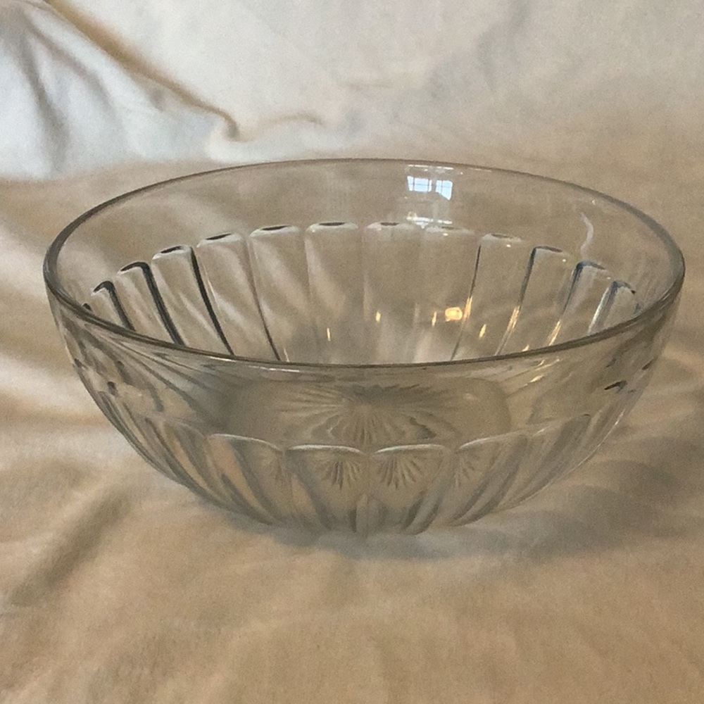 Vintage Heisey 7.25” Narrow Flute Clear Glass Large Serving Bowl